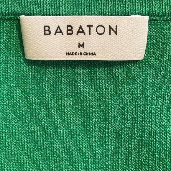 Aritzia Babaton Anderson sculpt adjustable halter knit mini dress Kelly green M - Picture 2 of 11